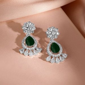 Brass Rhodium Silver Jewel Set (Pack of 2)