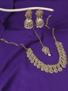 Alloy Silver Gold Jewel Set (Pack of 1)
