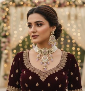 Kundan Choker Necklace SetS