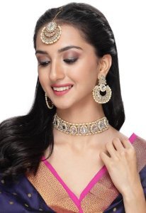 Alloy Gold-plated White Jewel Set (Pack of 4)