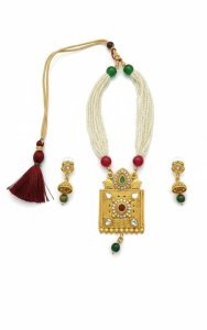 Brass Multicolor Jewel Set (Pack of 1)