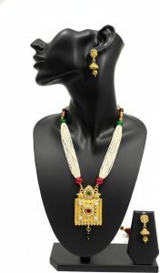 Brass Multicolor Jewel Set (Pack of 1)