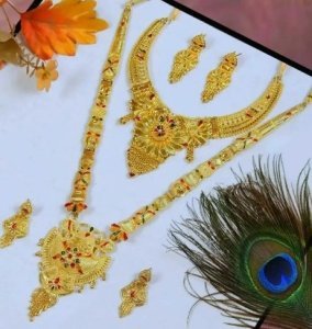 Brass, Alloy Gold-plated Gold Jewel Set (Pack of 2)