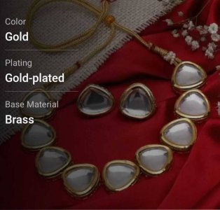 Brass White Jewel Set (Pack of 1)