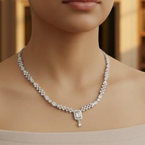 Alloy Silver White, Silver Jewel Set (Pack of 3)